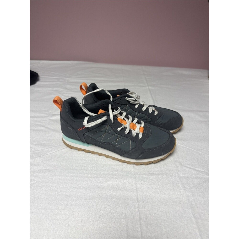 Merrell Alpine Men’s Size 7 Sneaker Charcoal Orange Suede Nylon